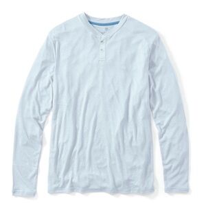 Men’s Long Sleeve Free Fly Cruiser Henley In Blue Mist Size XL Pre-Owned